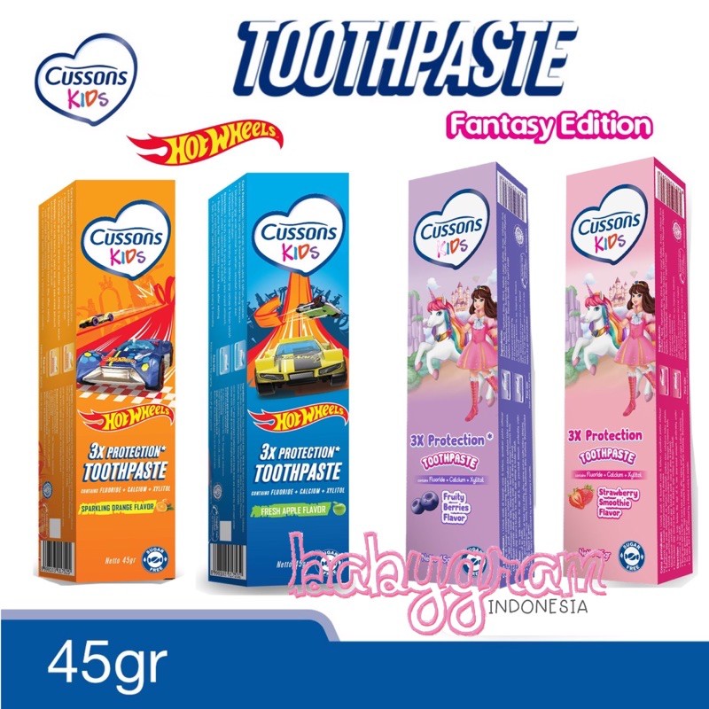 Cussons Kids Toothpaste 3x Protection 45gr / Odol Pasta Gigi Cussons Kids 45g sikat gigi