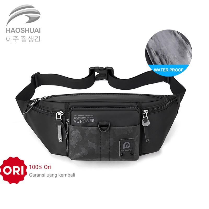 HAOSHUAI 1789 Tas Selempang Pria Waistbag Pria Waterproof WATCHKITE WKOS