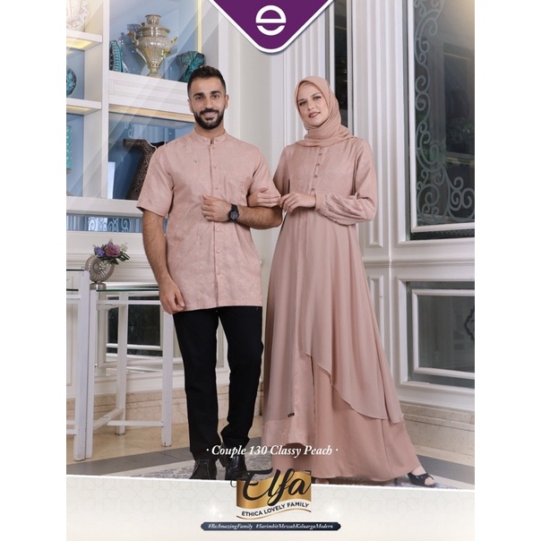 COUPLE 130 CLASSY PEACH | DISKON SARIMBIT KELUARGA COUPLE ETHICA ELFA TERBARU | KAGUMI 232 - KAHFI 1