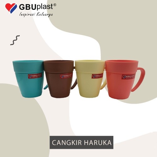 GBU Cangkir Haruka  Mug Plastik gelas 1 set isi 6pcs