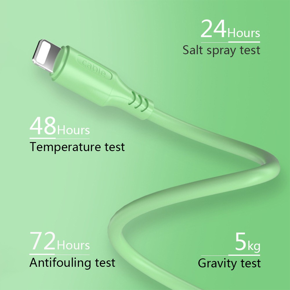 Kabel Data / Charger Micro Usb Tipe C Bahan Karet Silikon Untuk Samsung S20 S10 Plus iPhone 11x8p