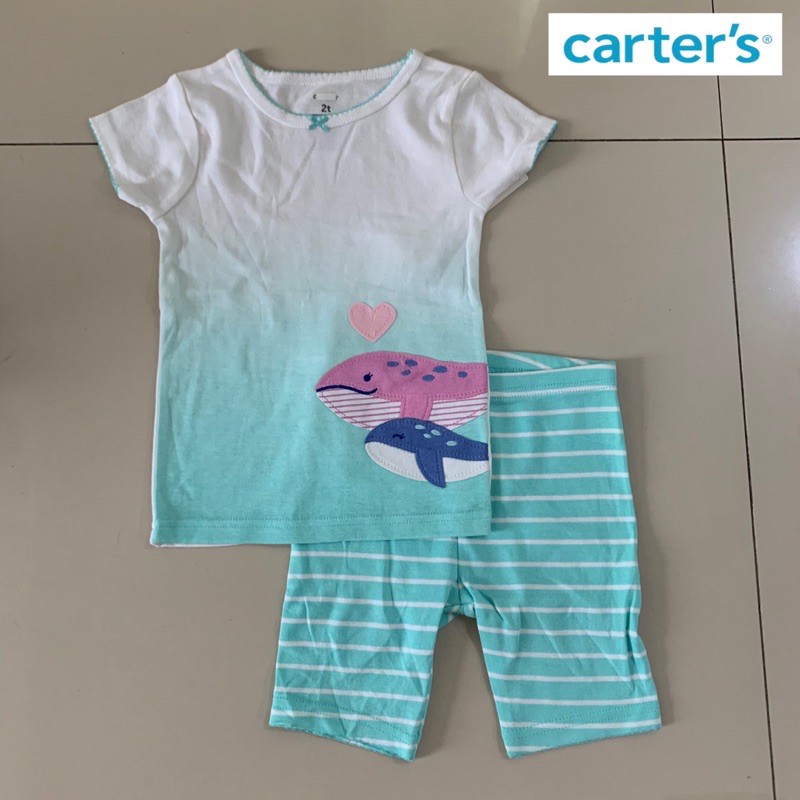 Baju Tidur Santai Setelan Anak Perempuan Carters Mint