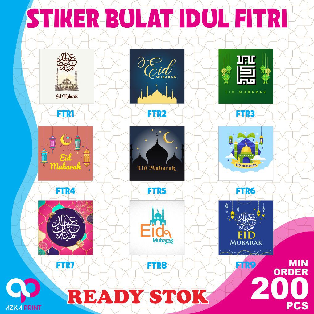 

[CROMO] CETAK STIKER PERSEGI TEMA IDUL FITRI - STIKER LEBARAN - LABEL
