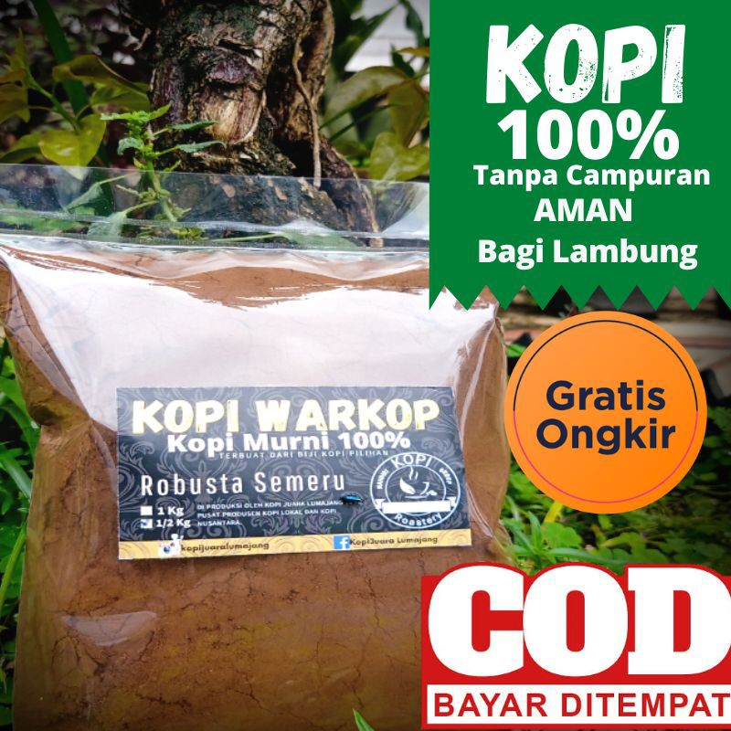 Grosir kopi bubuk murni 500gr ( kopi Robusta Java ) asal Semeru termurah se-Indonesia