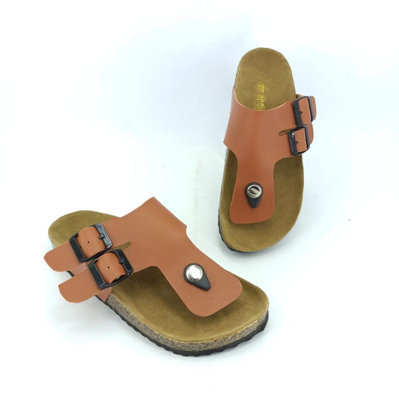 Sandal Wanita Casual Sendal Jepit Birken Motif Gesper Andis AF17