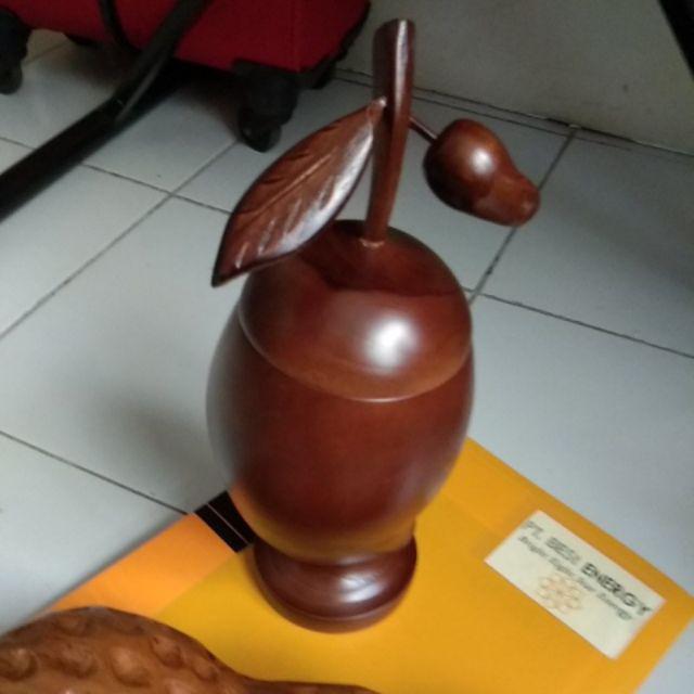 Toples Kayu Jati Model Buah Mangga