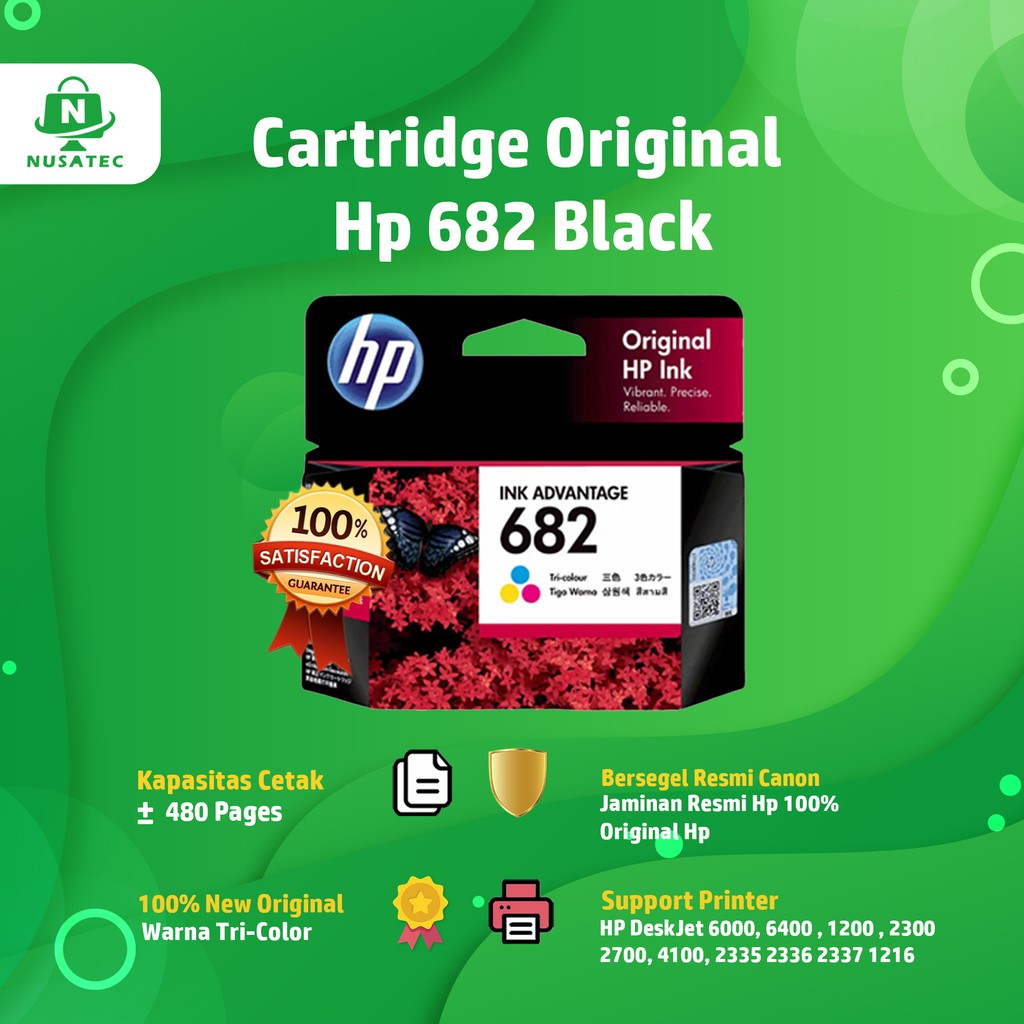 Tinta Catridge Cartridge Printer Hp 682 Deskjet 2336 Color Original