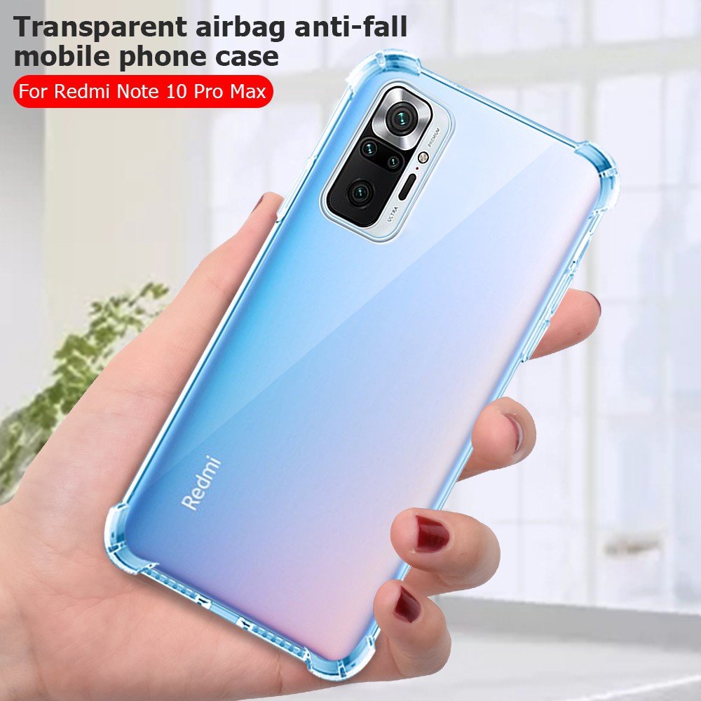 Soft Case Silikon Redmi Note 10 / 10s Redmi Note 10 Pro Redmi Note 10 5G Bening Transparant Airbag Anti Crack TEbal