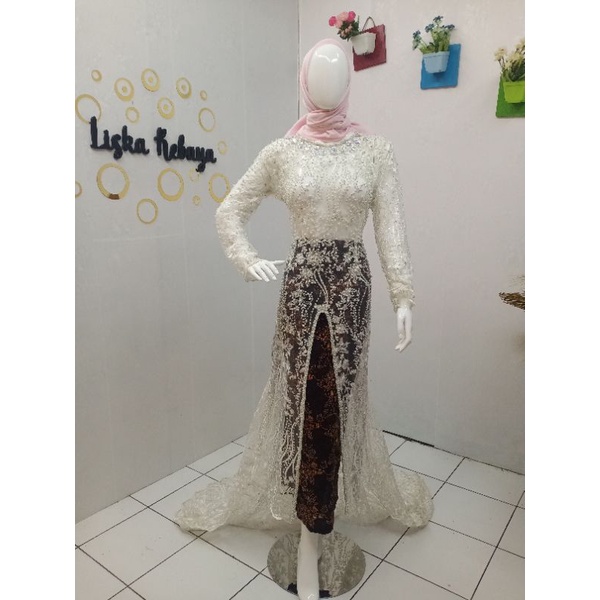 TERMURAH KEBAYA AKAD PUTIH MODERN