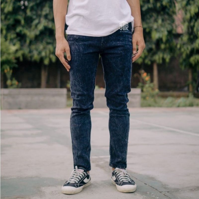 CELANA JEANS PRIA Celana Jeans Pria Snow Wash Original celana panjang pria