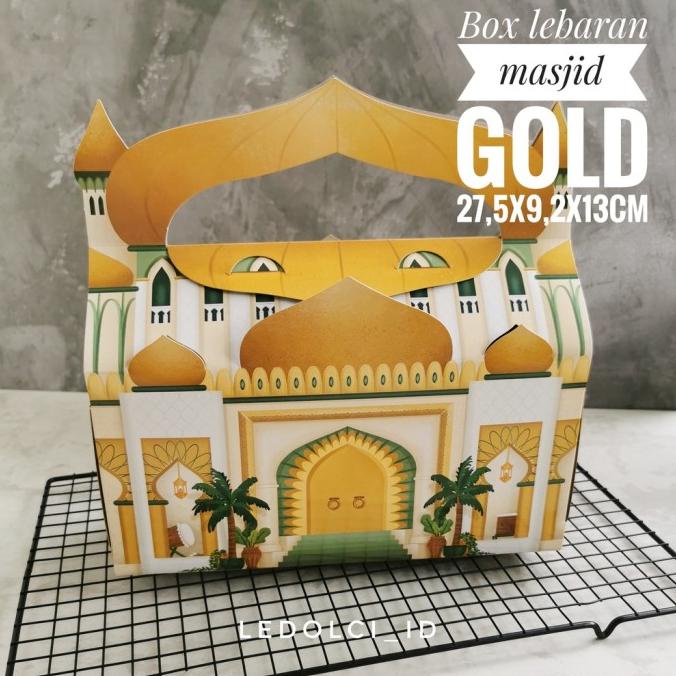 

BOX TOPLES COOKIES LEBARAN IDUL FITRI MASJID PEGANGAN / HANDLE GOLD ledolci92 Diminati Banget