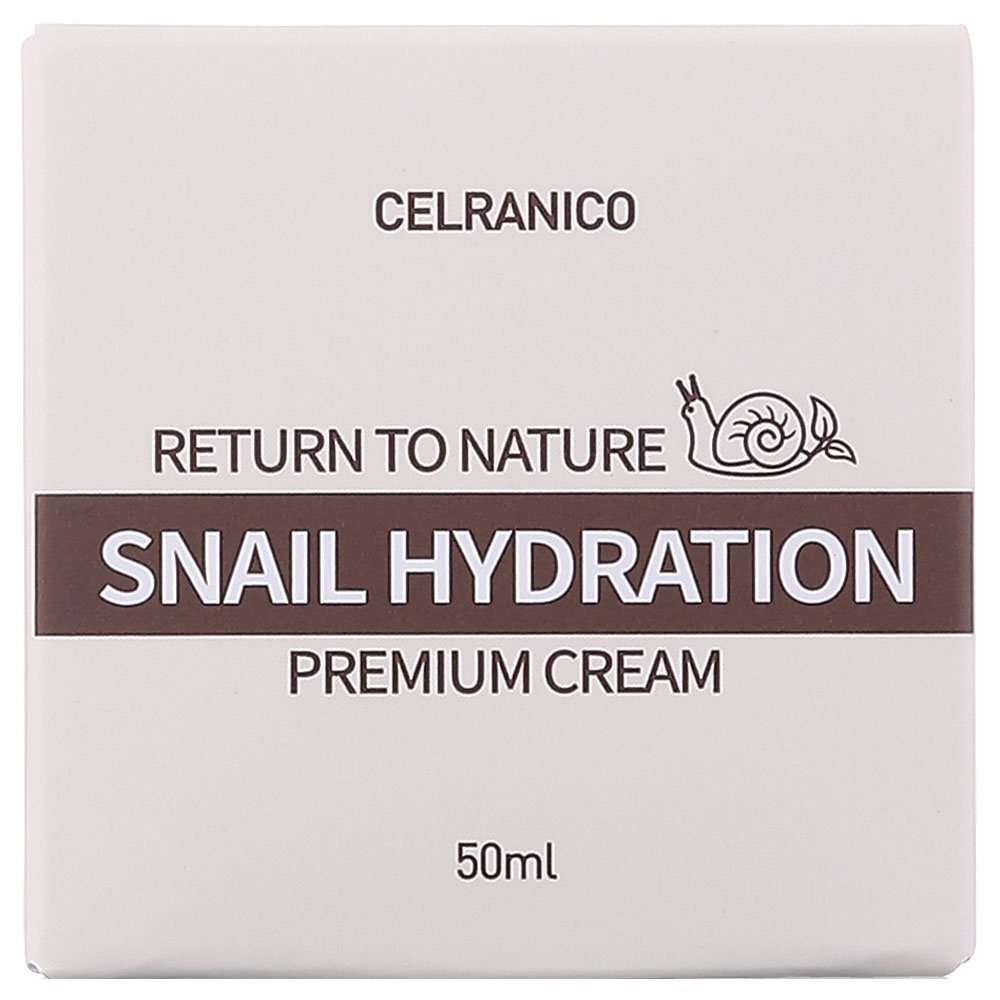 ORIGINAL Celranico Return To Nature Snail Hydration Premium Cream 50ml / Pelembab Wajah / LEDI MART