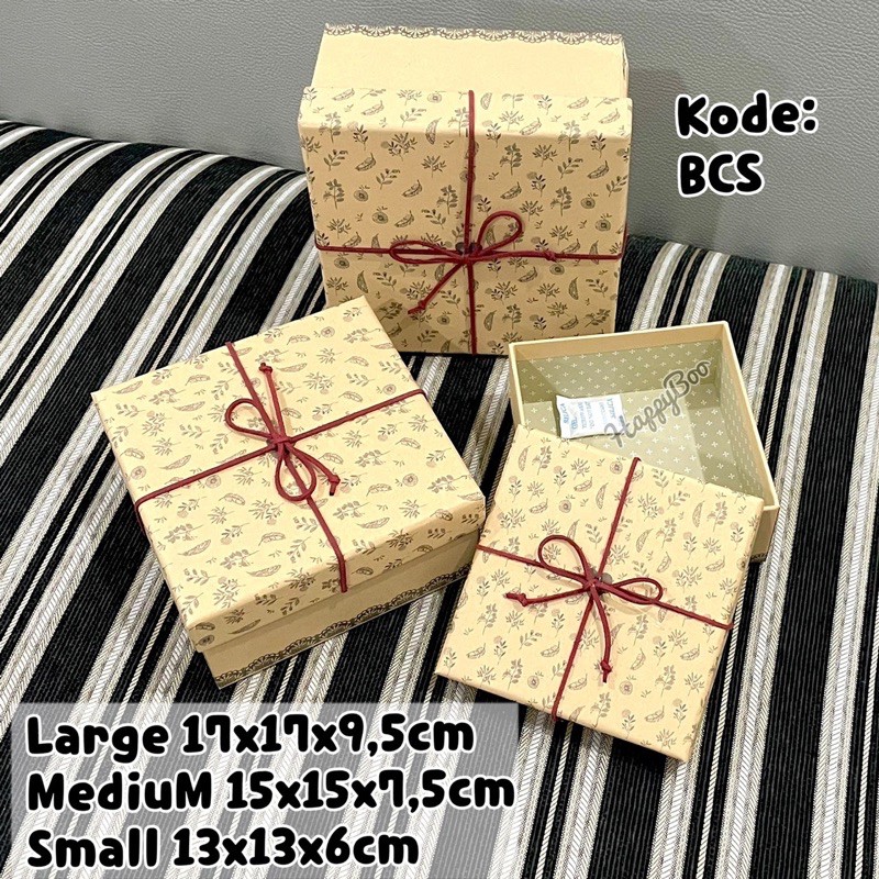 gift box kado kotak kado hampers set 3 / satuan large medium small besar sedang kecil bcs storage