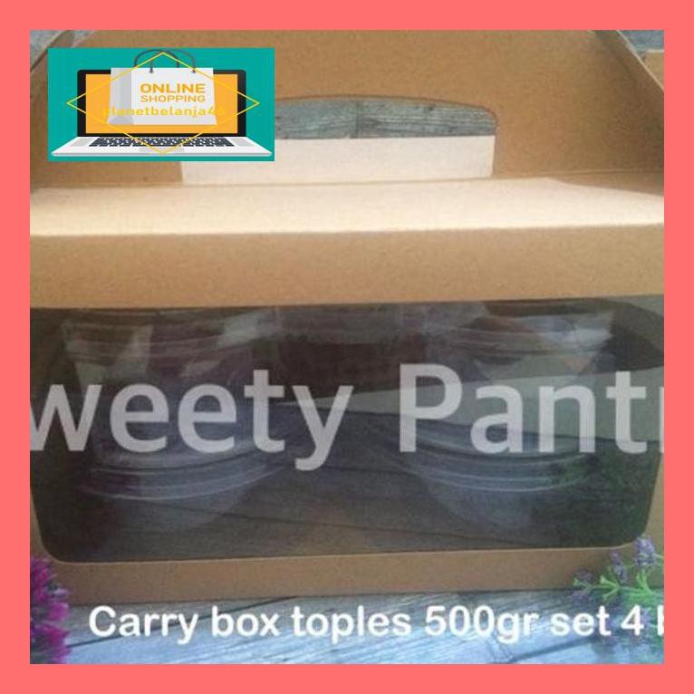

Pddsavsd Box / Dus Toples 500Gr; Packaging / Kemasan Kue Kering Isi 4 Toples Dpddv