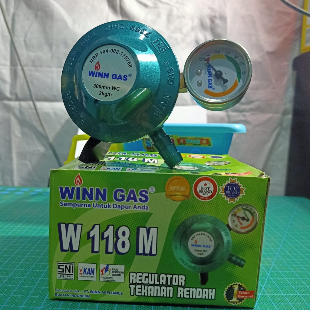 REGULATOR WINN GAS W118M / W 118 M / METER GAS GARANSI RESMI