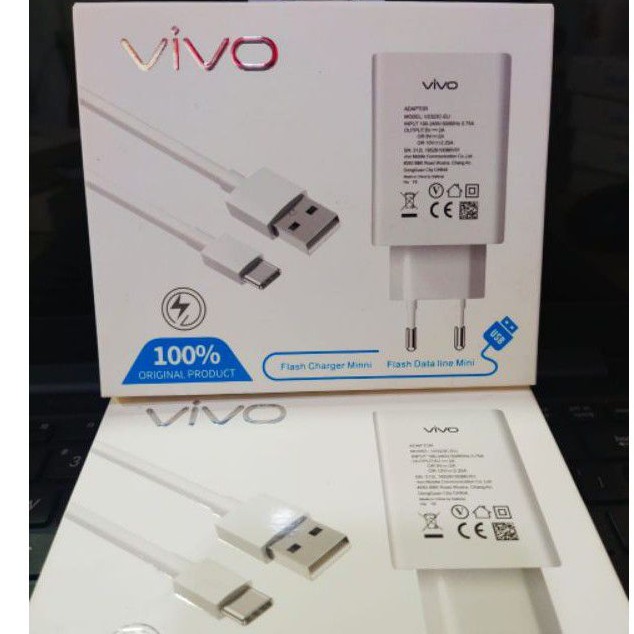 CHARGER VIVO ORIGINAL 100% Type C USB BATOK BESAR