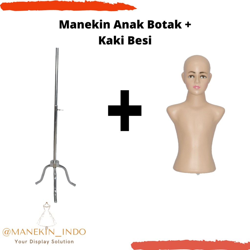 MANEKIN TORSO ANAK SETENGAH BADAN | MANEKIN TORSO ANAK + TIANG BESI| MANEKIN ANAK|MANEKIN BAJU|