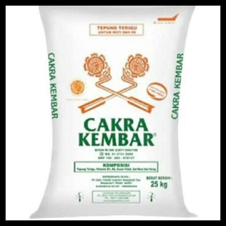 

TERBARUU!! TEPUNG TERIGU CAKRA KEMBAR 25 Kg COD