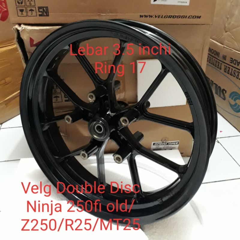 Velg Double Disc R25 MT25 V ROSSI Lebar 3.5 inci Velk Pelek Roda Vrossi Depan R 25 MT 25