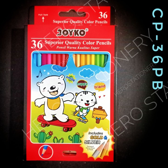 

WARNAPENSIL- PENSIL WARNA JOYKO 36 WARNA CP-36PB -PENSIL WARNA