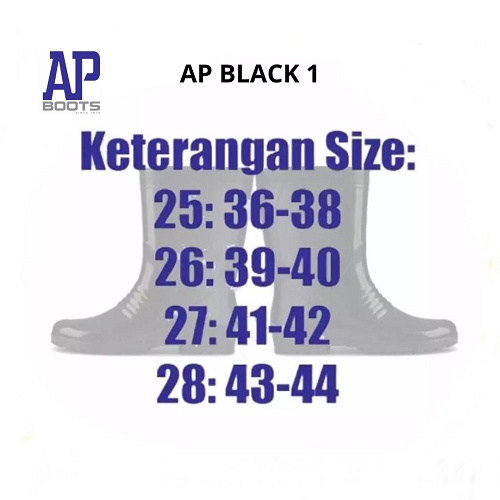 AP BOOTS PUTIH 1 - AP BLACK I 25-28 -AP WHITE 1 - SEPATU BOOT PENDEK KARET - SEPATU BOOT KARET PENDEK PUTIH - FANZ STORE