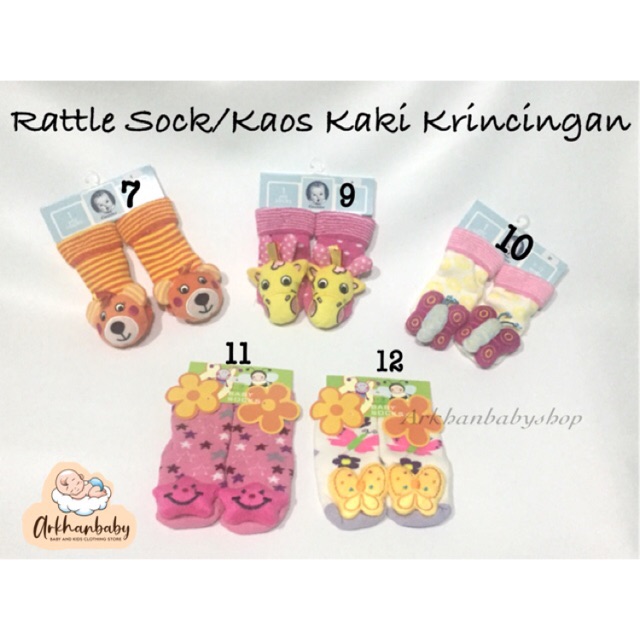 Rattle Sock Gerber / Kaos kaki Bayi Krincingan Bunyi