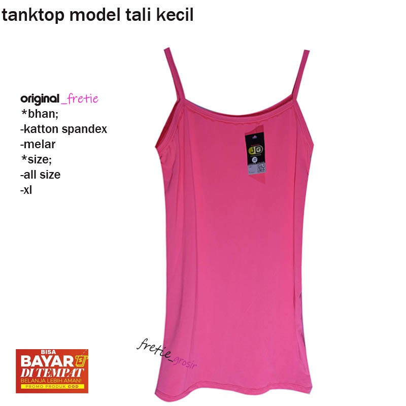 tank top 3 Pcs dalaman wanita TANK TOP tali kecil model korea XL&amp; allsize (SML) tangtop modis tali ke