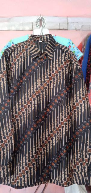 Diskon Bswart Batik Hrb026 Kenongo Hem Pendek Padi Pekalongan M L Xl Batik Pria Murah Modern Grosir