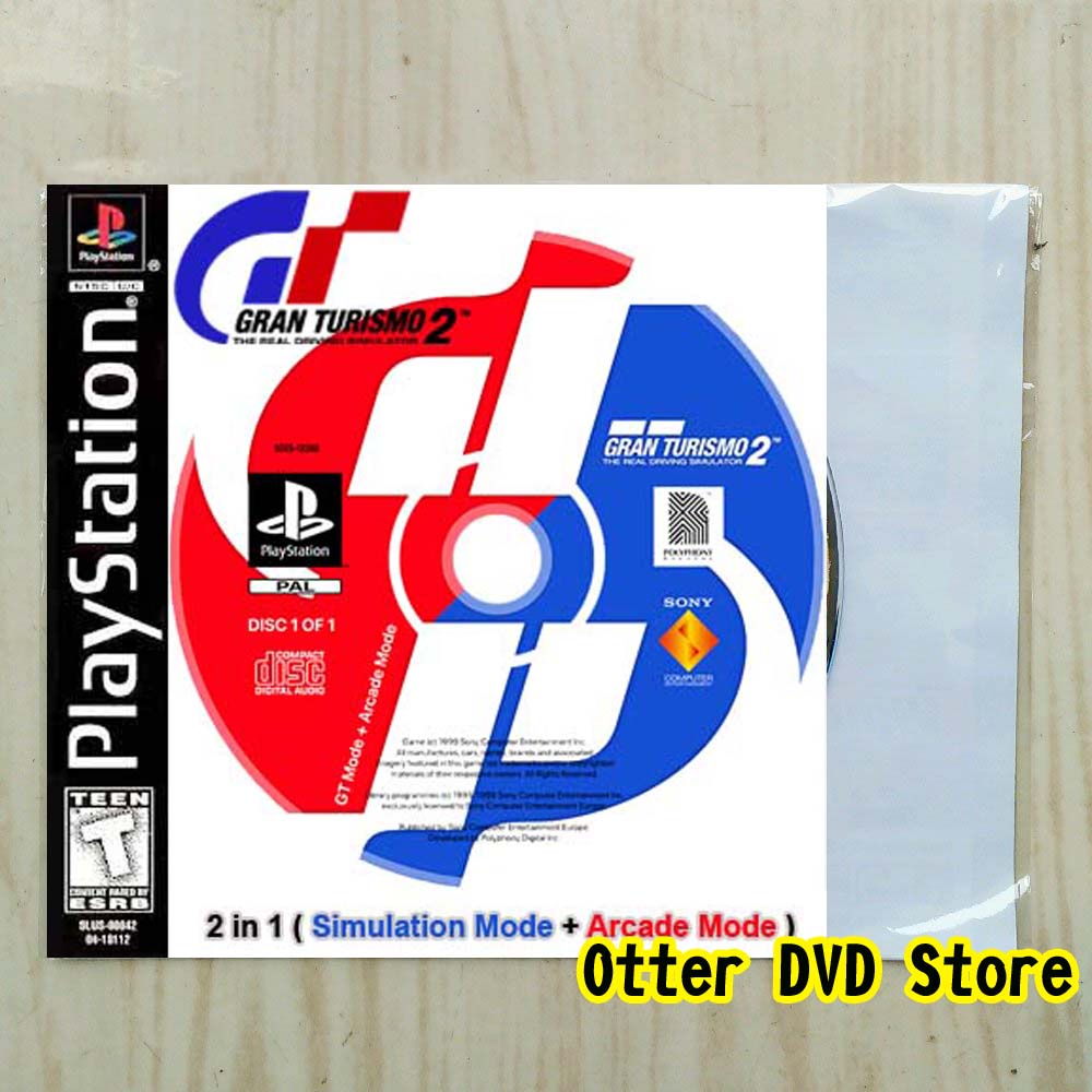 Kaset CD Game Ps1 Ps 1 Gran Turismo 2 - Combined Disc ( 2 in 1 ) Complete