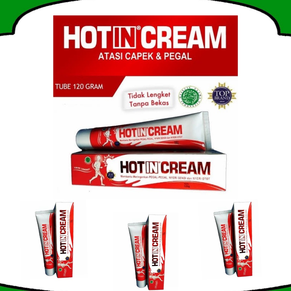 ORIGINAL HOTIN CREAM TUBE 120 GRAM / HOT IN CREAM 120 G / CREAM PEGAL