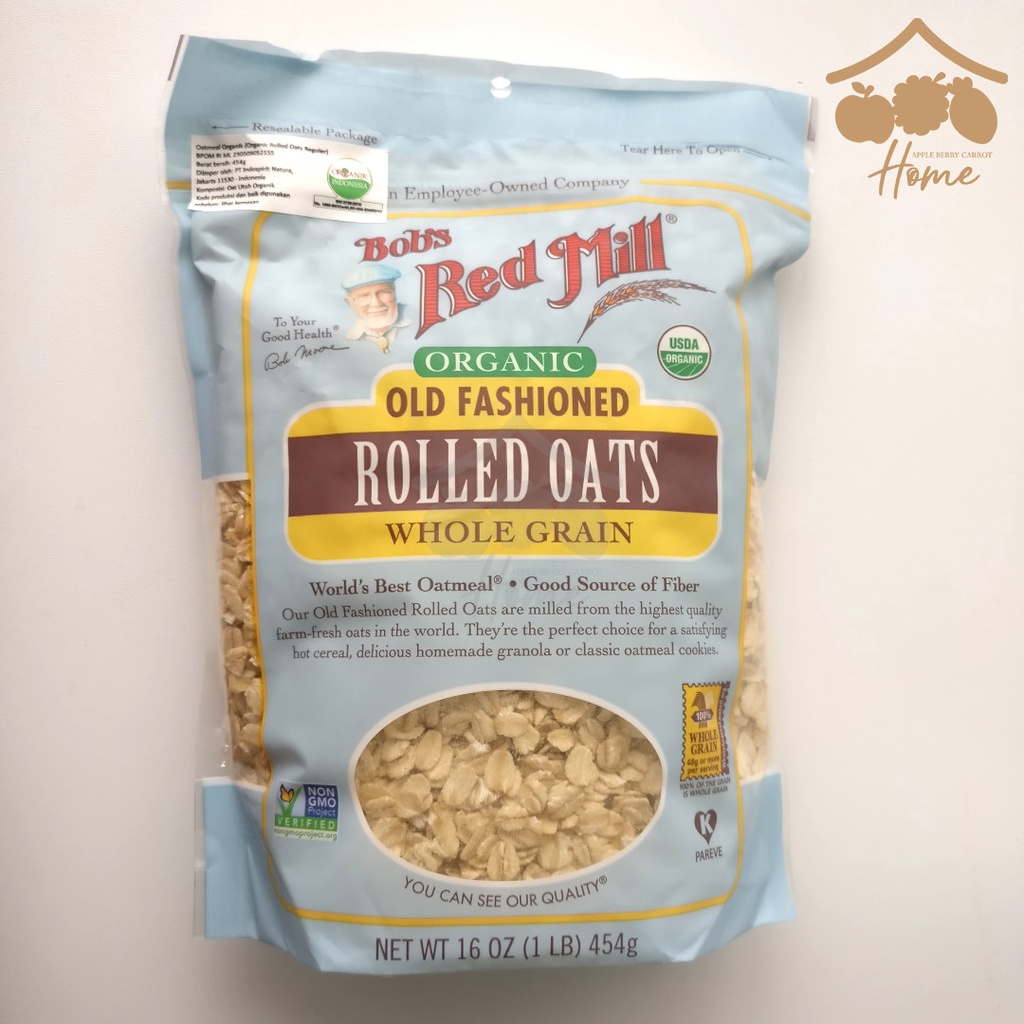 

Bob Red Mill ORGANIC Old Fashioned Rolled Oats 16 OZ 454g Bob's bobs s