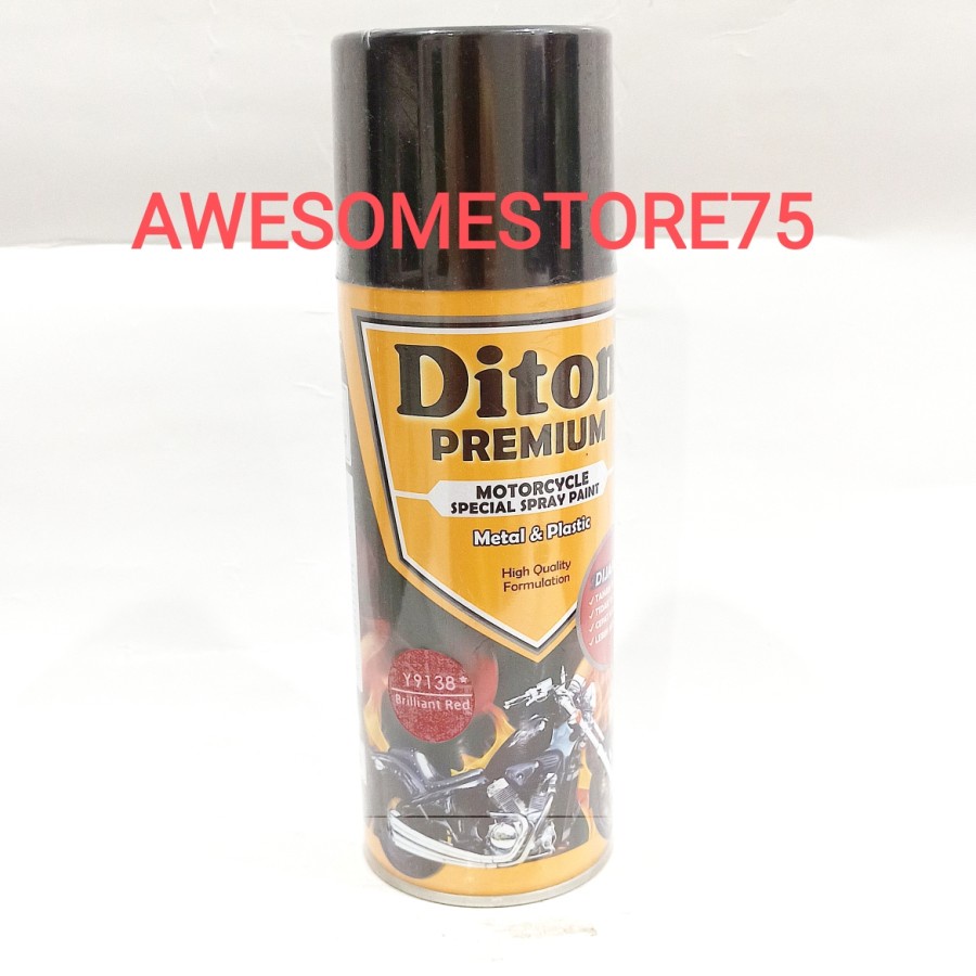 DITON PREMIUM * Y 9138 BRILLIANT RED YAMAHA Merah Cat Semprot Pilox Pylox