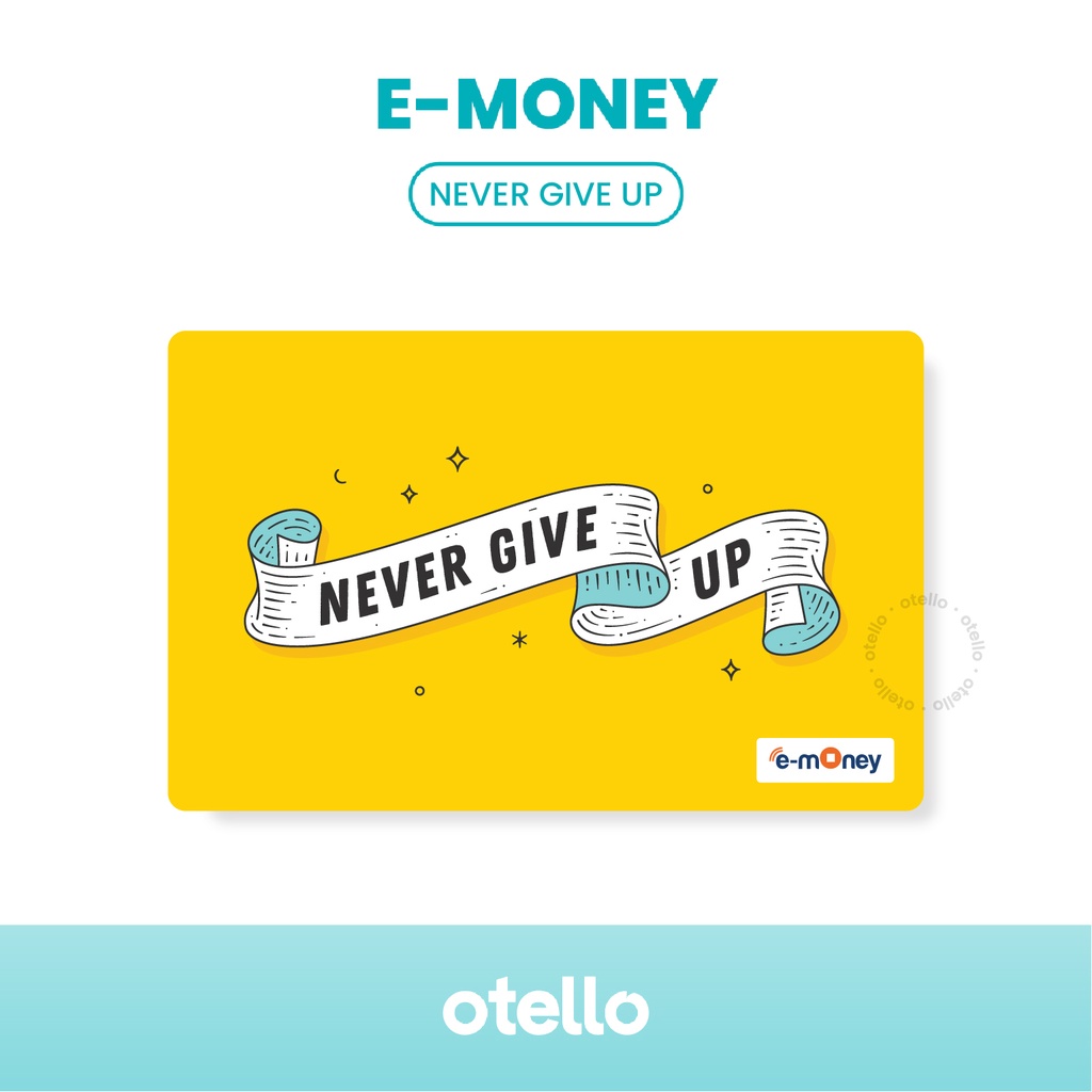 Otello eMoney Quotes Positive Design Kartu e-Money Card eToll Mandiri UV Print