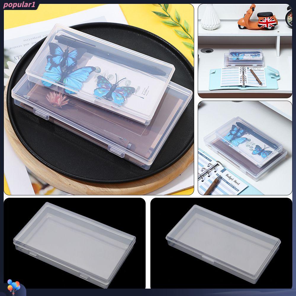 [POPULAR] Large &amp; Medium Desktop Organizer School  Supplies Pencil Box Storage Box New Transparent Office Supplies Desk Storage Box Plastic