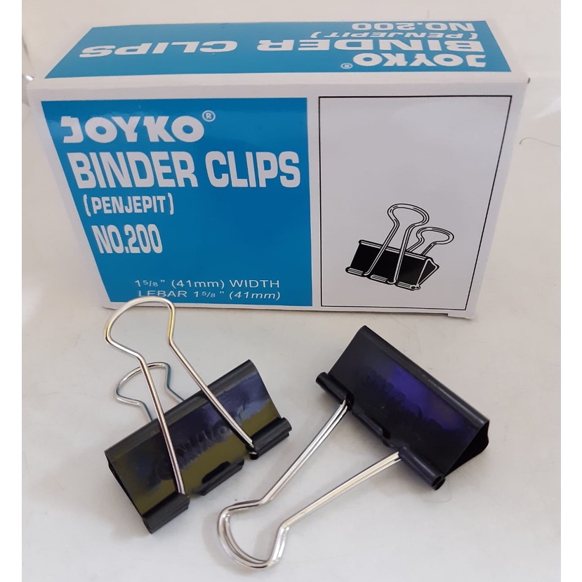 

Binder Clip Joyko 200 PAK Isi 12 Pcs / Klip / Penjepit Kertas