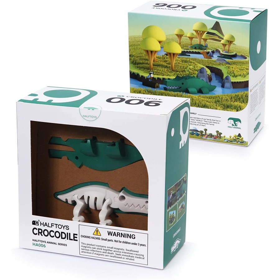 Halftoys Crocodile Magnetic Figure Puzzles Mainan Anak