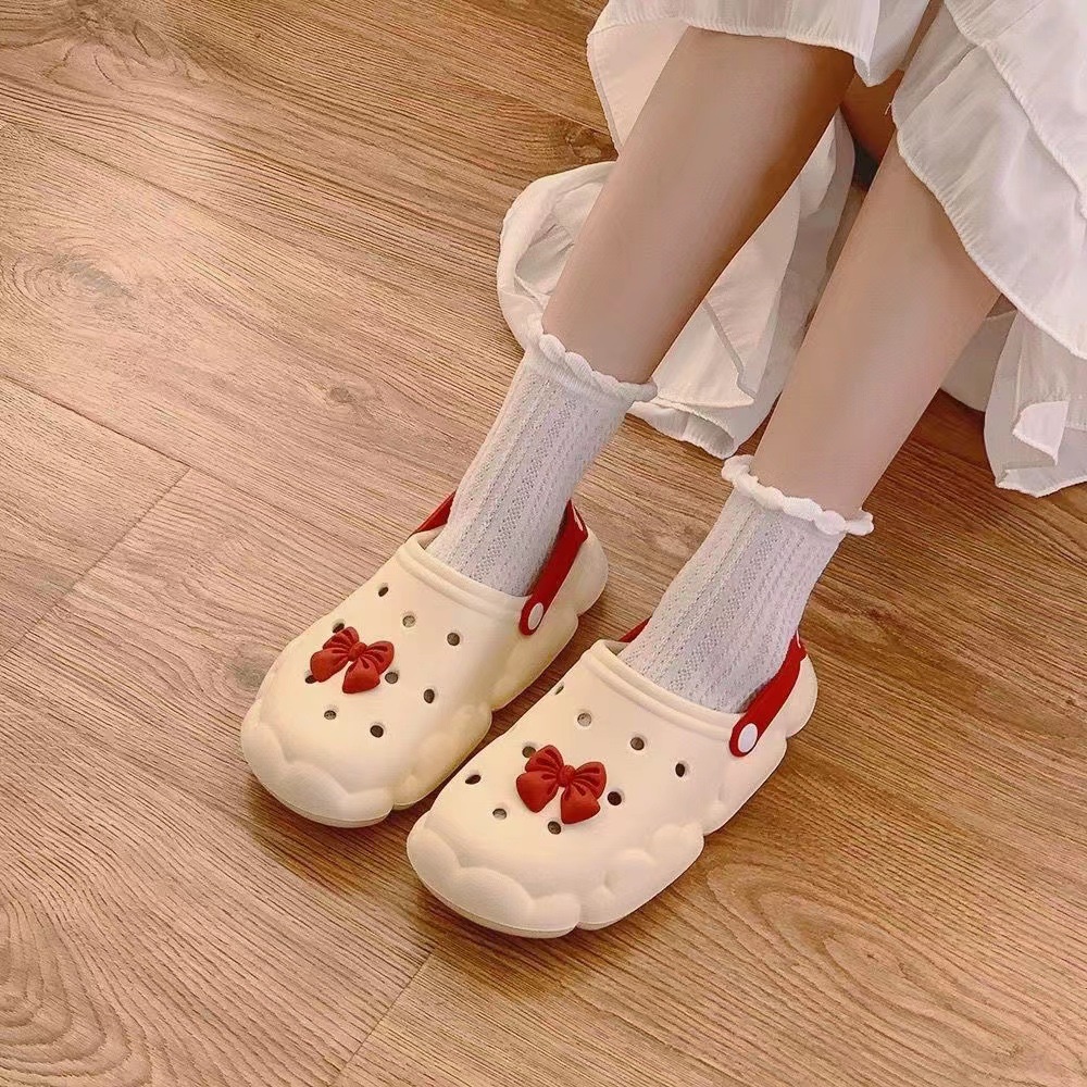 【New】FRS Home Penggunaan di rumah musim panas gadis jantung lubang sepatu non-slip kamar mandi memak