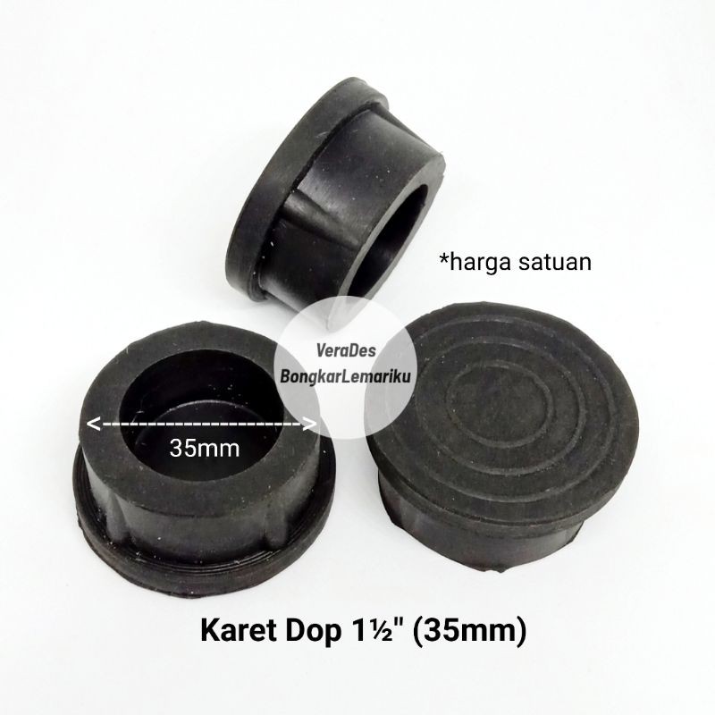 Karet Dop 1 1/2&quot; 35mm Tutup Pipa Besi Bulat Kaki Kursi Meja