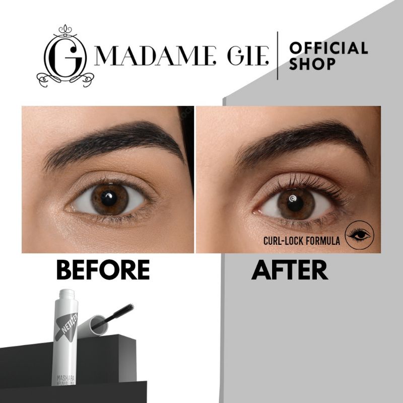 Mascara Madame Gie Mascara Netizen - Black Clear Make Up Maskara Waterproof
