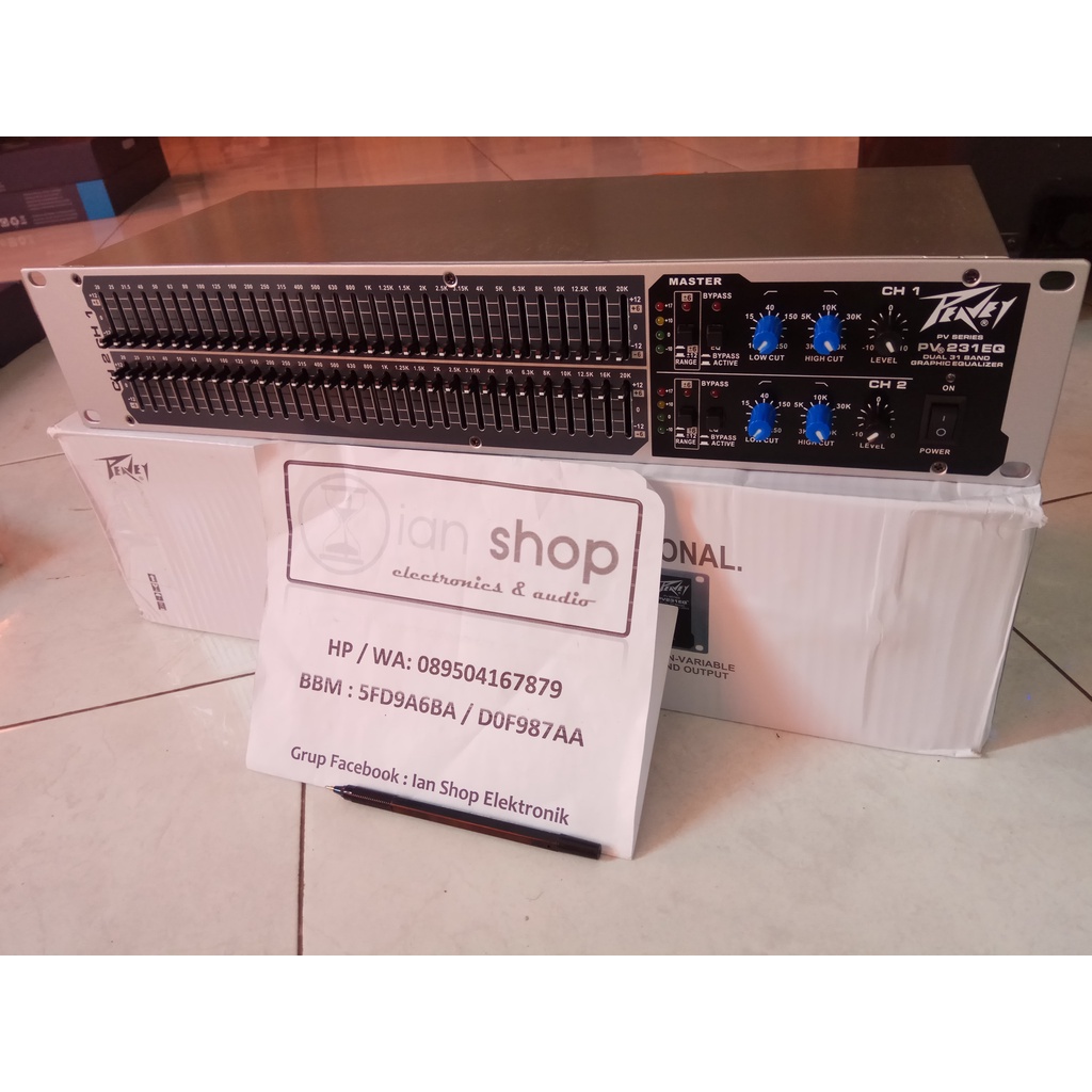 Equalizer Peavey PV231 Peavey PV 231 EQ Grade A 2 x 31 Channel Dual Channel Equalizer Peavey 231