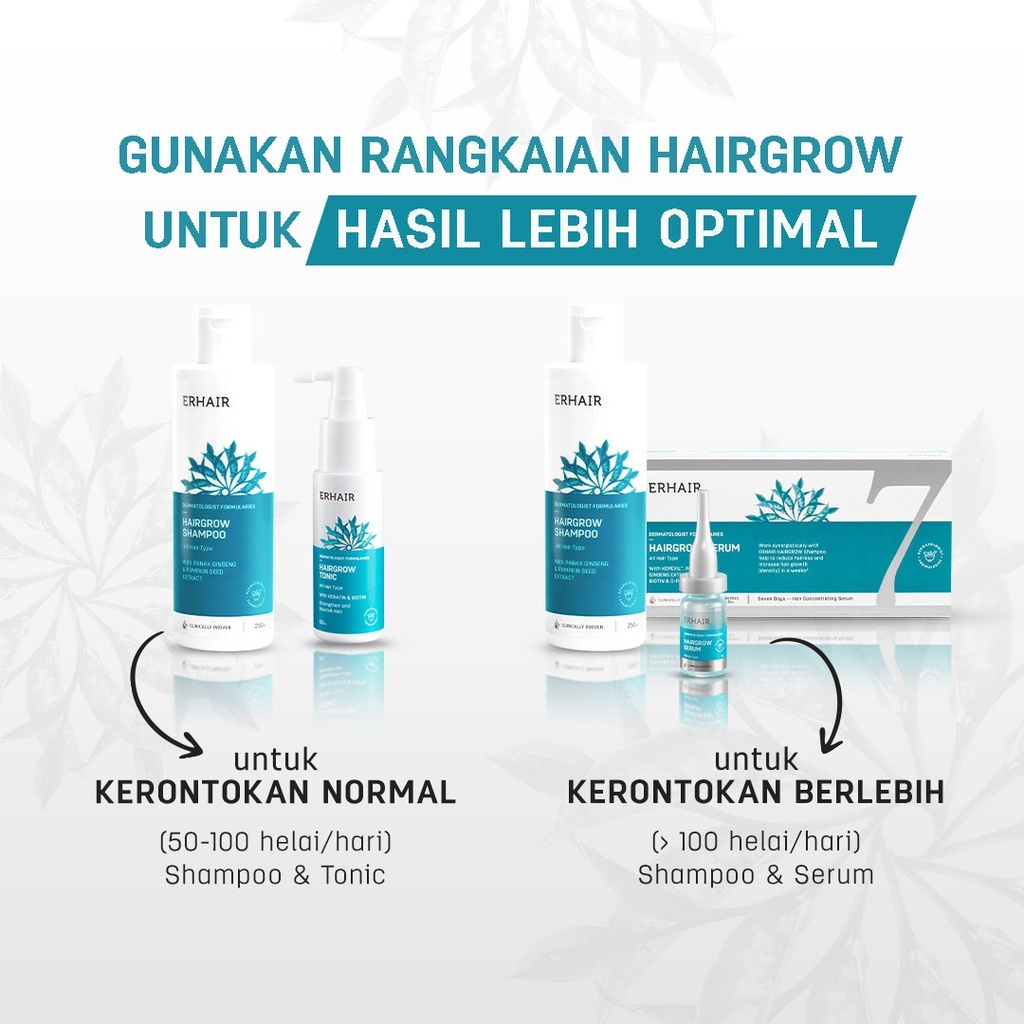 ERHAIR Bundle Hairgrow Shampoo 370ml + Hair Tonic 60ml - Paket Rambut Anti Rontok-3