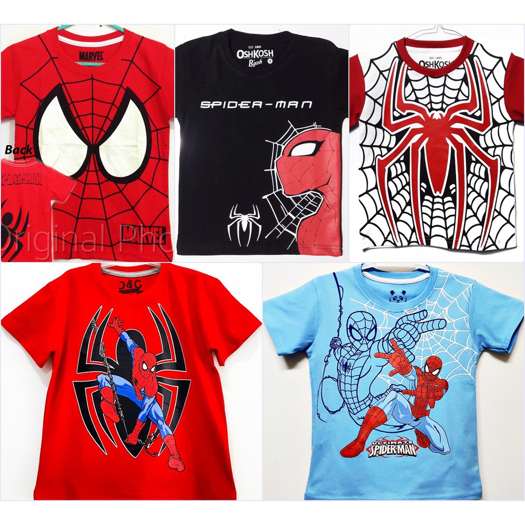  Kaos anak superhero  motif spiderman eye usia 1 10 tahun 