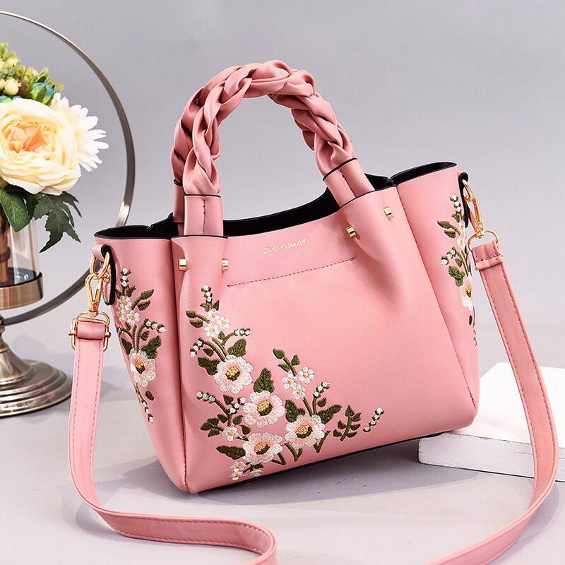 TAS HAPPY EL 484 tas HANDBAG wanita import model flower bordir GT1625 JT01875 CR7176 BQ3019