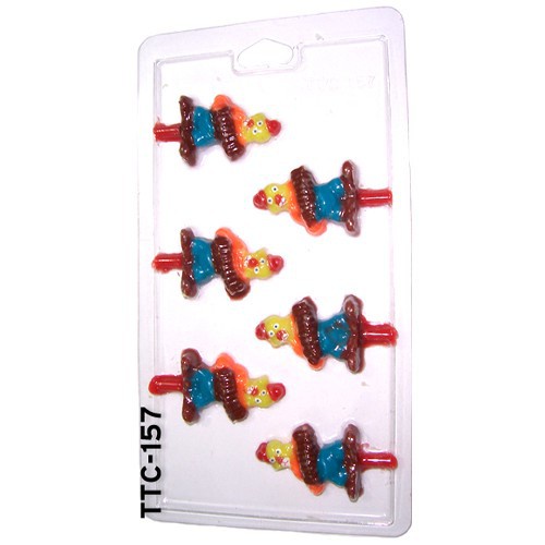 Mika TTC 157 cetakan coklat permen lolipop stick badut