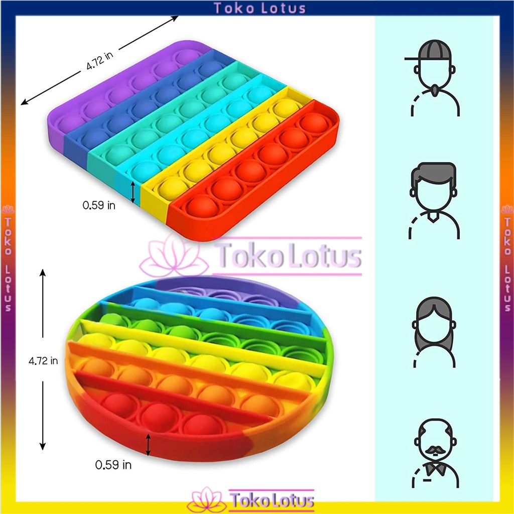 NEW POP IT MAINAN ANAK FIDGET KIDS TOY PUSH BUBBLE PENGHILANG STRESS [BISA BAYAR COD]-3