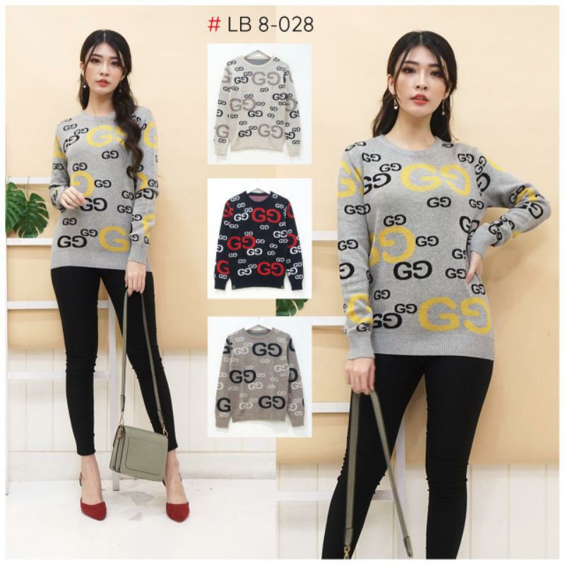 Atasan Sweater Gucci Rajut Wanita Import 028