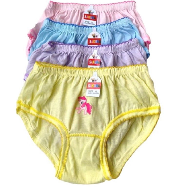 12 Pcs/Beee_91/Celana Anak Lusinan Perempuan Sakura/Lili