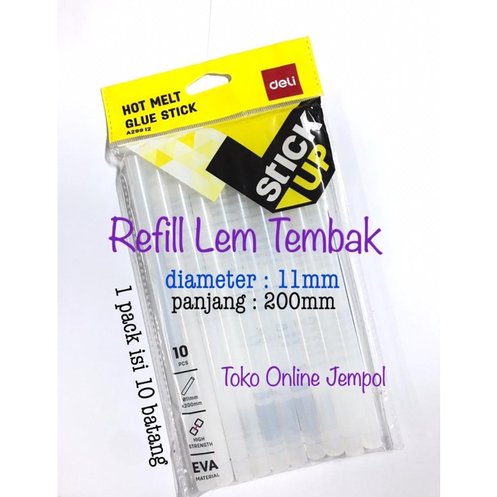 

Cherry | BESAR 11mm Refill lem tembak isi 10 glue gun A29912 DELI isi ATK1154DL