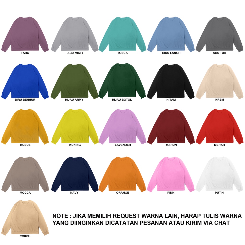 SWEATER POLOS CREWNECK POLOS PRIA WANITA M L XL XXL HOODIE JAKET JUMPER ZIPER DISTRO BASIC POLOSAN MURAH  SIGN CLOTH