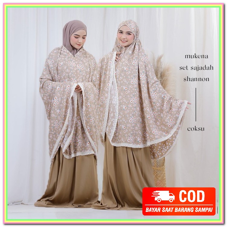 Mukena Dewasa Terbaru 2021 Bahan Lembut Adem Katun Jepang Mukenah AR188 Mukena Rayon Dewasa 2 In 1 S